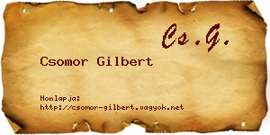 Csomor Gilbert névjegykártya